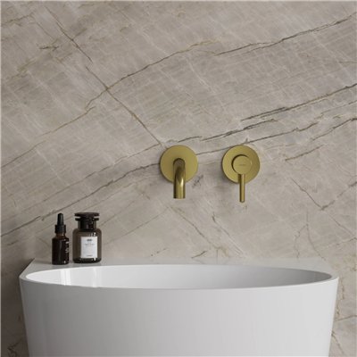 Mitigeur de lavabo encastré Collection Y avec bec standard, disponible en cartouche 25 mm ou 40 mm.