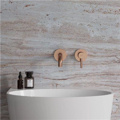 Mitigeur de lavabo encastré Collection Y avec bec standard, disponible en cartouche 25 mm ou 40 mm.