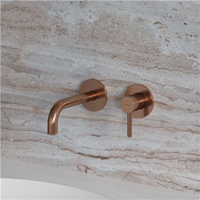 Mitigeur de lavabo encastré Collection Y avec bec standard, disponible en cartouche 25 mm ou 40 mm.