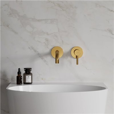 Mitigeur de lavabo encastré Collection Y avec bec standard, disponible en cartouche 25 mm ou 40 mm.
