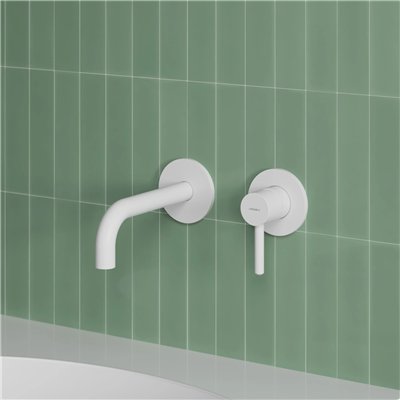 Mitigeur de lavabo encastré Collection Y avec bec standard, disponible en cartouche 25 mm ou 40 mm.