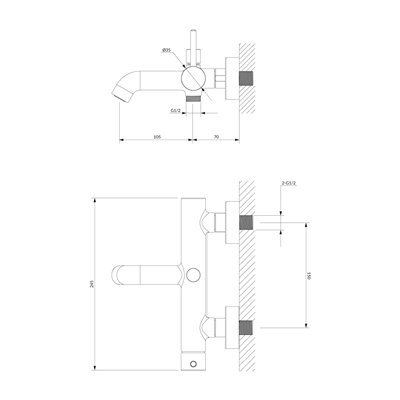 mitigeur de bain - Collection Y
