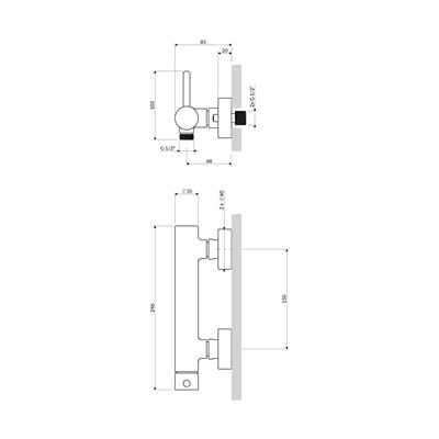 Mitigeur de douche - Collection Y