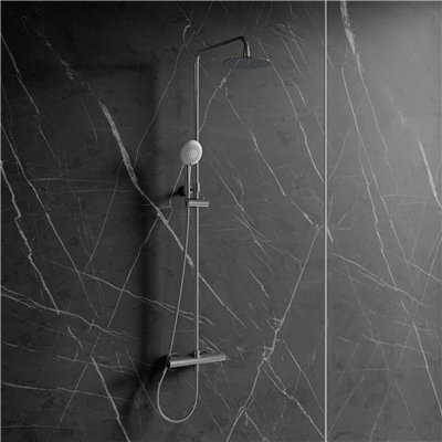 Système de douche thermostatique pour installation apparente - Chrome - Collection Y