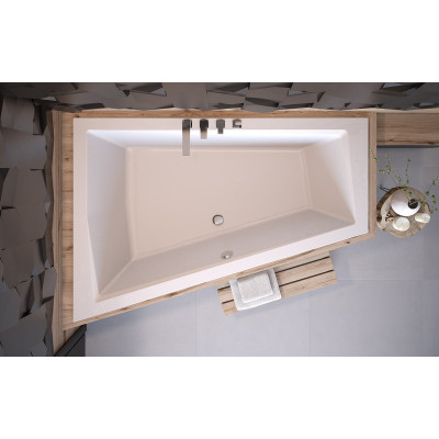 Baignoire asymétrique INTIMA DUO SLIM - 150 160 170 180 cm