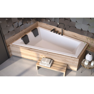 Baignoire asymétrique INTIMA DUO SLIM - 150 160 170 180 cm