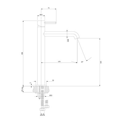Mitigeur de lavabo haut - Collection Y