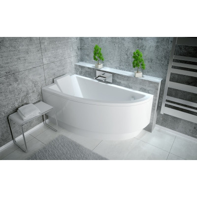 Baignoire asymétrique PRAKTIKA - 140 ou 150 cm - Angle gauche ou droit