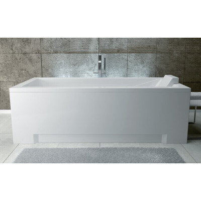 Baignoire rectangulaire MODERN - 120 à 180 cm - Tablier blanc noir ou rainuré