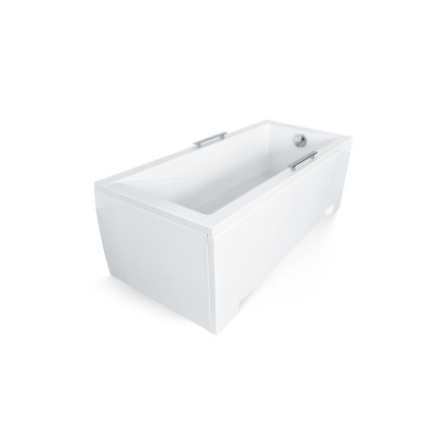 Baignoire rectangulaire MODERN - 120 à 180 cm - Tablier blanc noir ou rainuré