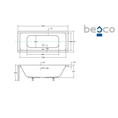 Baignoire QUADRO - Plusieurs dimensions - Avec ou sans tablier