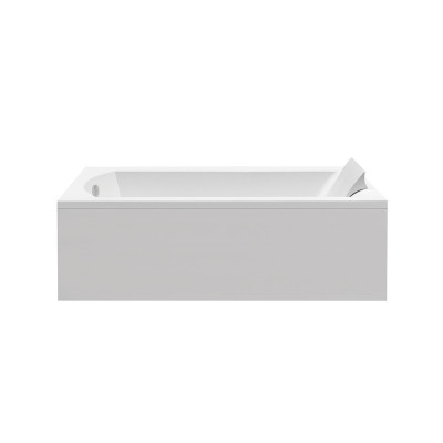 Baignoire rectangulaire SHEA - 140 à 180 cm - Tablier blanc noir ou rainuré
