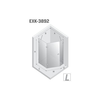 Kopie van AVEXA - Cabines de douche - Pentagonale