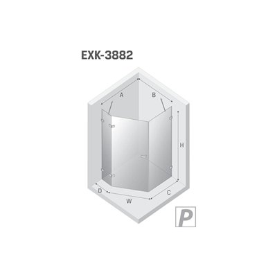 copia de AVEXA - Cabines de douche - Pentagonale