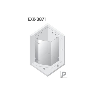 copia de AVEXA - Cabines de douche - Pentagonale