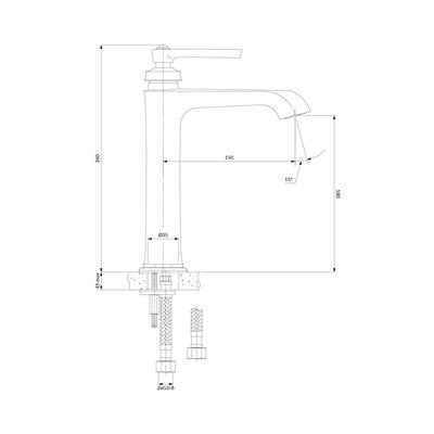 Mélangeur De Lavabo Haut - Armance