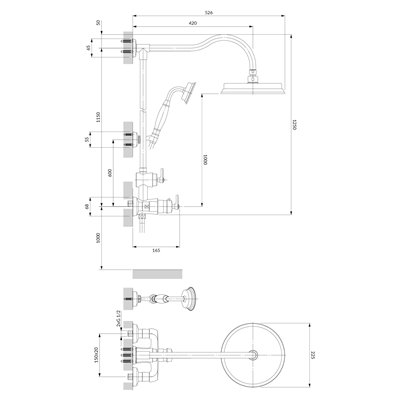 Système Thermostatique De Douche Mural - Armance