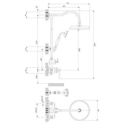 Système De Douche Mural - Armance