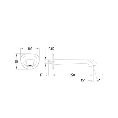 Bec De Baignoire Mural - Armance