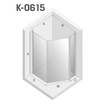 NEW SOLEO - Cabines de douche - Pentagonale asymétrique