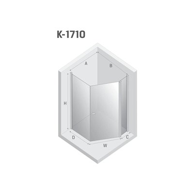NEW SOLEO - Cabines de douche - Pentagonale asymétrique