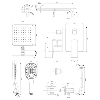 Système De Douche À Encastrer - Parma