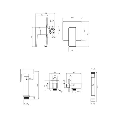 Système De Bidet À Encastrer - Parma