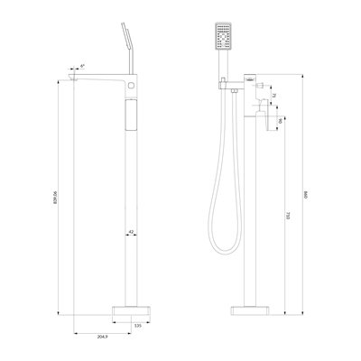 Mélangeur De Baignoire Autonome - Parma