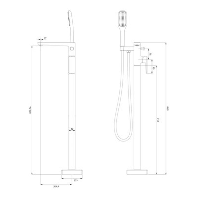 Mélangeur De Baignoire Autonome - Parma