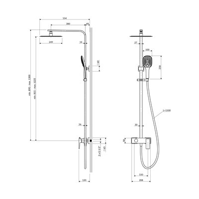 Système De Douche Mural - Parma