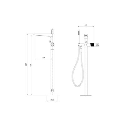 Mélangeur De Baignoire Autonome - Contour
