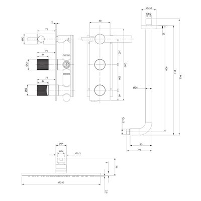 Système De Douche À Encastrer - Contour