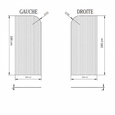 LUCIA - Paroi de douche italienne flûtée
