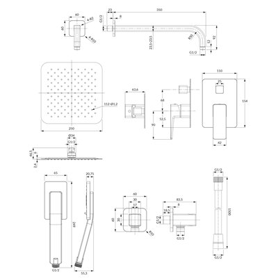 Système De Douche À Encastrer - Parma