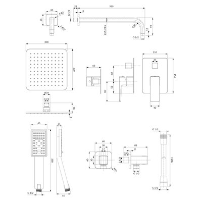 Système De Douche À Encastrer - Parma