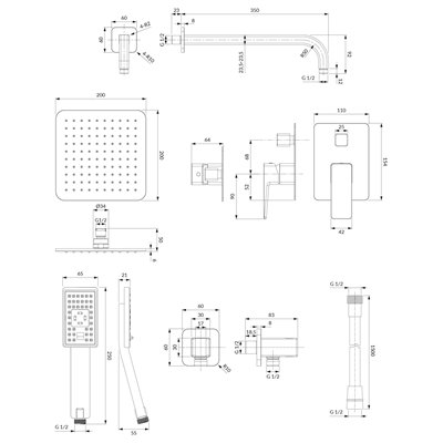 Système De Douche À Encastrer - Parma