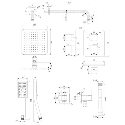 Système Thermostatique De Douche À Encastrer - Parma