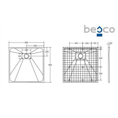Vexo - Receveur de douche - Carrée