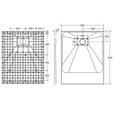 Vexo - Receveur de douche - Rectangulaire