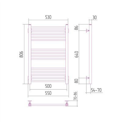Sèche-serviettes eau chaude - MODUS