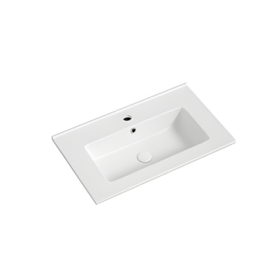 Vasque à encastrer rectangulaire MIRA - 60 x 46 cm - Céramique blanche