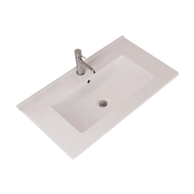 Vasque à encastrer rectangulaire MIRA - 60 x 46 cm - Céramique blanche