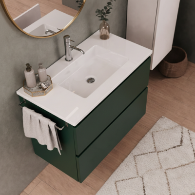 Vasque à encastrer rectangulaire MIRA - 60 x 46 cm - Céramique blanche