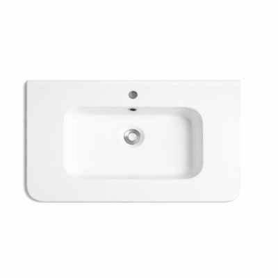 Vasque à encastrer rectangulaire ORIS - 60 x 46 cm - Céramique blanche