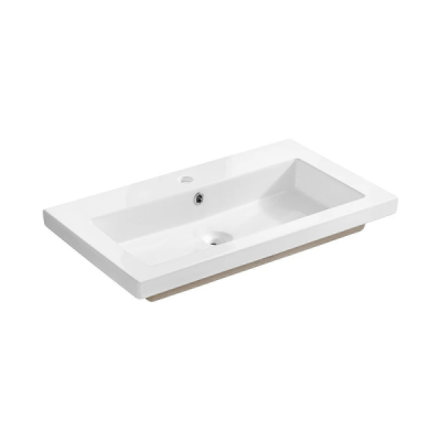 Vasque à encastrer rectangulaire LIVO - 60 x 46 cm - Céramique blanche