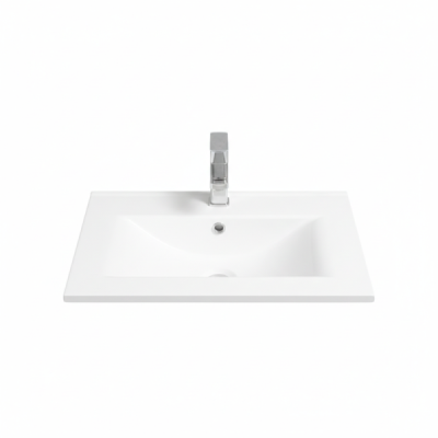 Vasque à encastrer rectangulaire SKAY - 60 x 46 cm - Céramique blanche