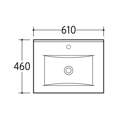 Vasque à encastrer rectangulaire SKAY - 60 x 46 cm - Céramique blanche