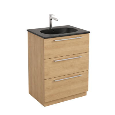 Vasque à encastrer ovale CLEA - 60 x 46 cm - Noir mat