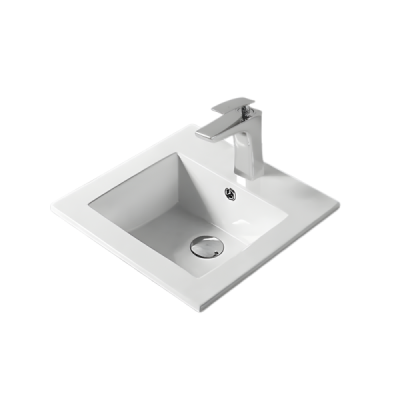 Vasque à encastrer rectangulaire VELIA - 41,5 x 41,5 cm - Céramique blanche