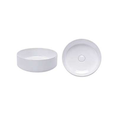 Vasque à poser ronde - Blanc brillant -LYRA